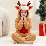Macacão Infantil Temático Rena do Natal com Capuz 3D - Boutique Baby Kids