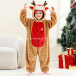 Macacão Infantil Temático Rena do Natal com Capuz 3D - Boutique Baby Kids