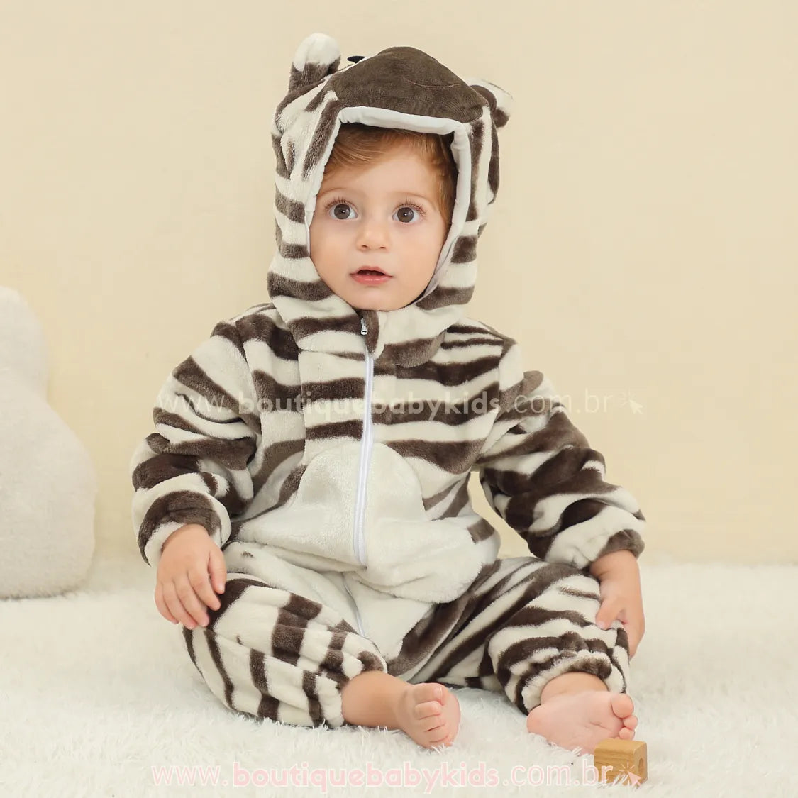 Macacão Bebê Fantasia Bichinho Zebrinha - Boutique Baby Kids