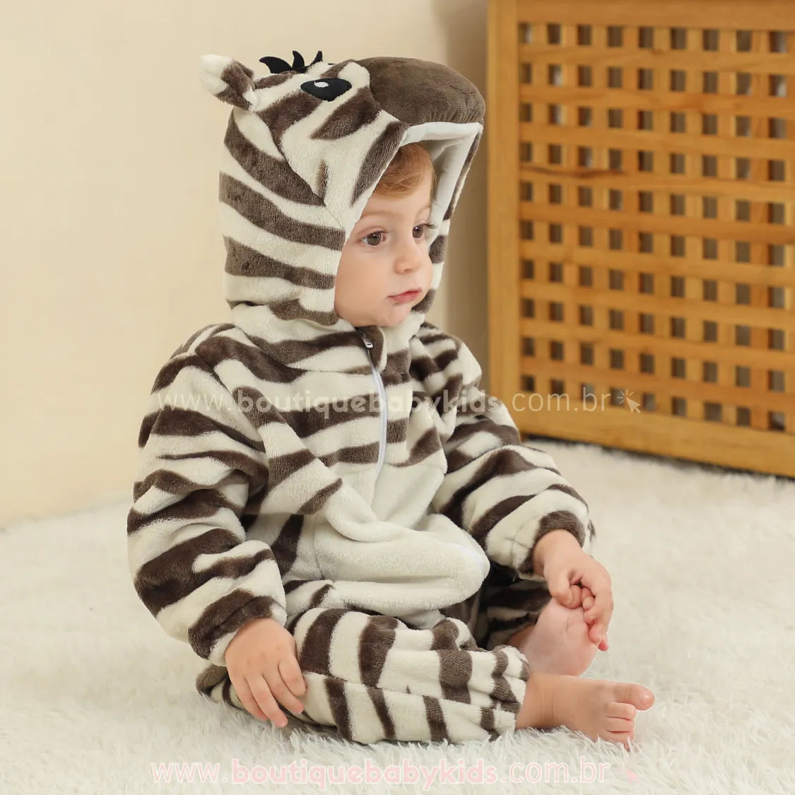 Macacão Bebê Fantasia Bichinho Zebrinha - Boutique Baby Kids