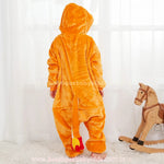 Macacão Infantil Fantasia Kigurumi Pokémon Charmander Laranja - Boutique Baby Kids