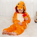 Macacão Infantil Fantasia Kigurumi Pokémon Charmander Laranja - Boutique Baby Kids