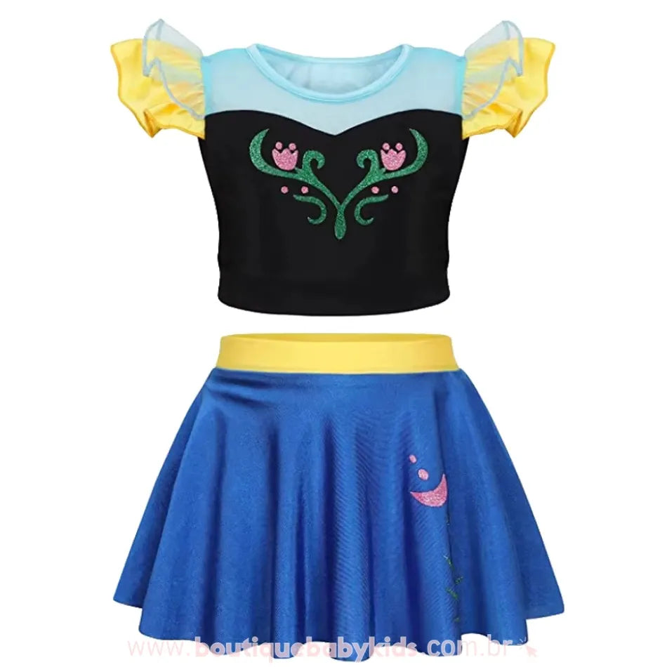 Biquíni Infantil Disney Frozen Princesa Anna - Boutique Baby Kids