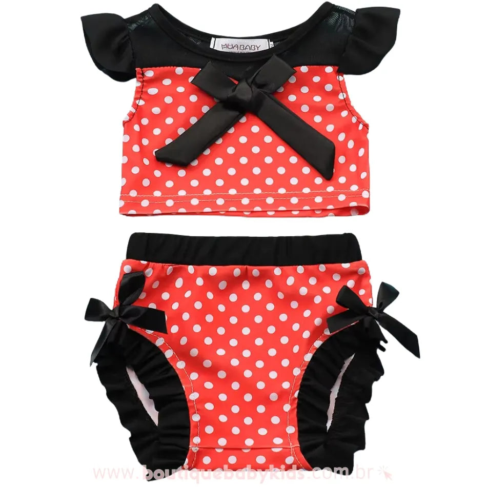 Biquíni Infantil Poá Disney Minnie Mouse - Boutique Baby Kids