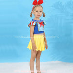 Biquíni Infantil Princesa Branca de Neve com saia Embutida - Boutique Baby Kids