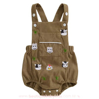 Body Bebê Jardineira Animais da Fazenda - Boutique Baby Kids