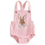 Body Bebê Jardineira Páscoa Coelhinho do Bosque Rosa - Boutique Baby Kids 