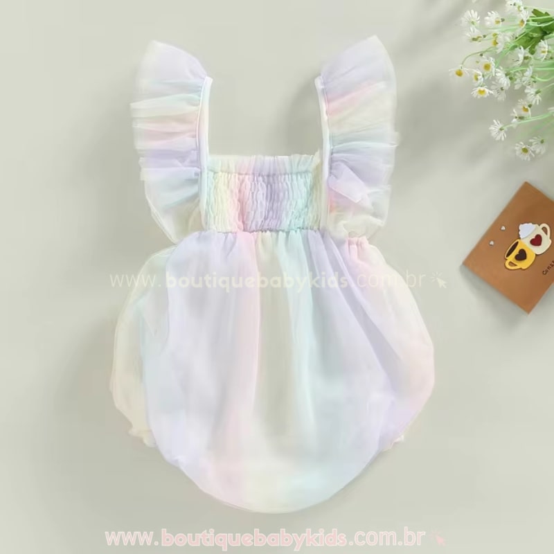 Body Bebê Tule Colorido - Boutique Baby Kids