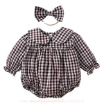 Body Bebê Xadrez Vintage com Faixa - Boutique Baby Kids 