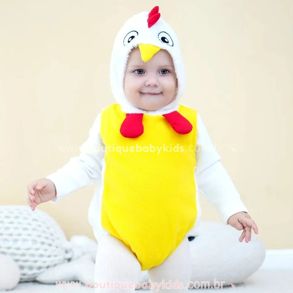 Body Bebê Fantasia Bichinho Galo - Boutique Baby Kids