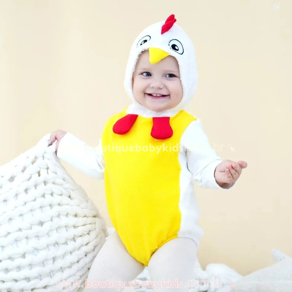 Body Bebê Fantasia Bichinho Galo - Boutique Baby Kids