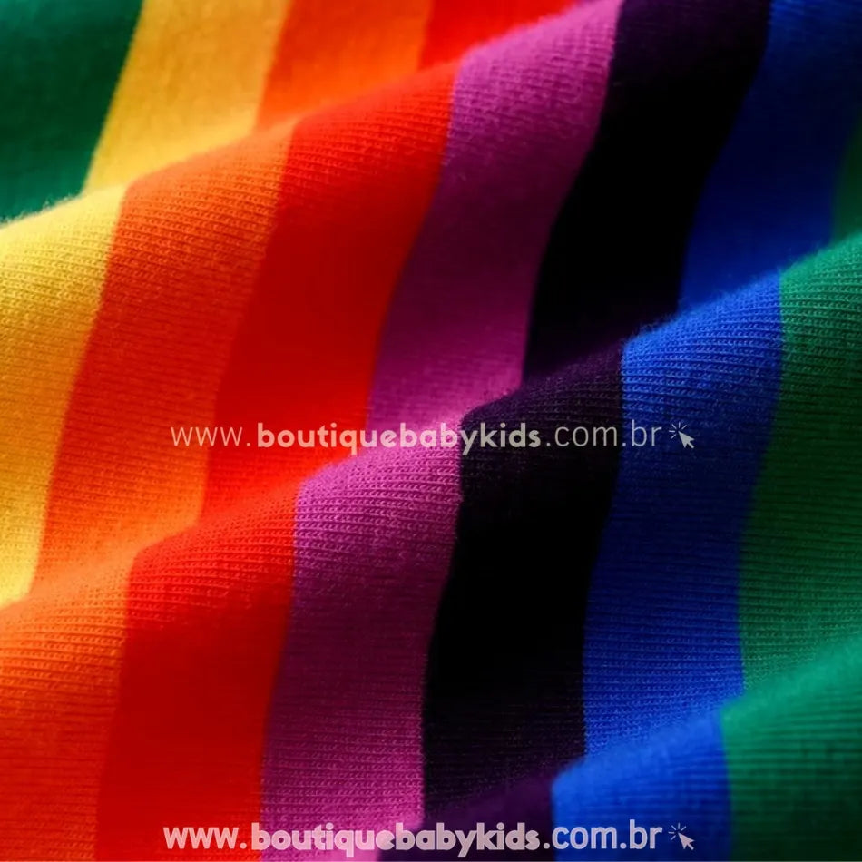 Camiseta Bebê Listrada Colorida