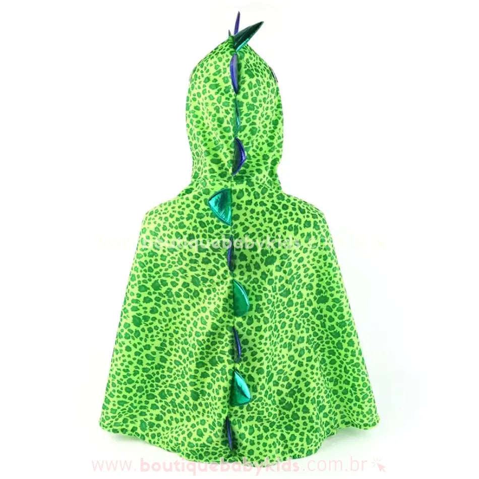 Capa Infantil Temática Fantasia Dinossauro Aventureiro Verde - Boutique Baby Kids