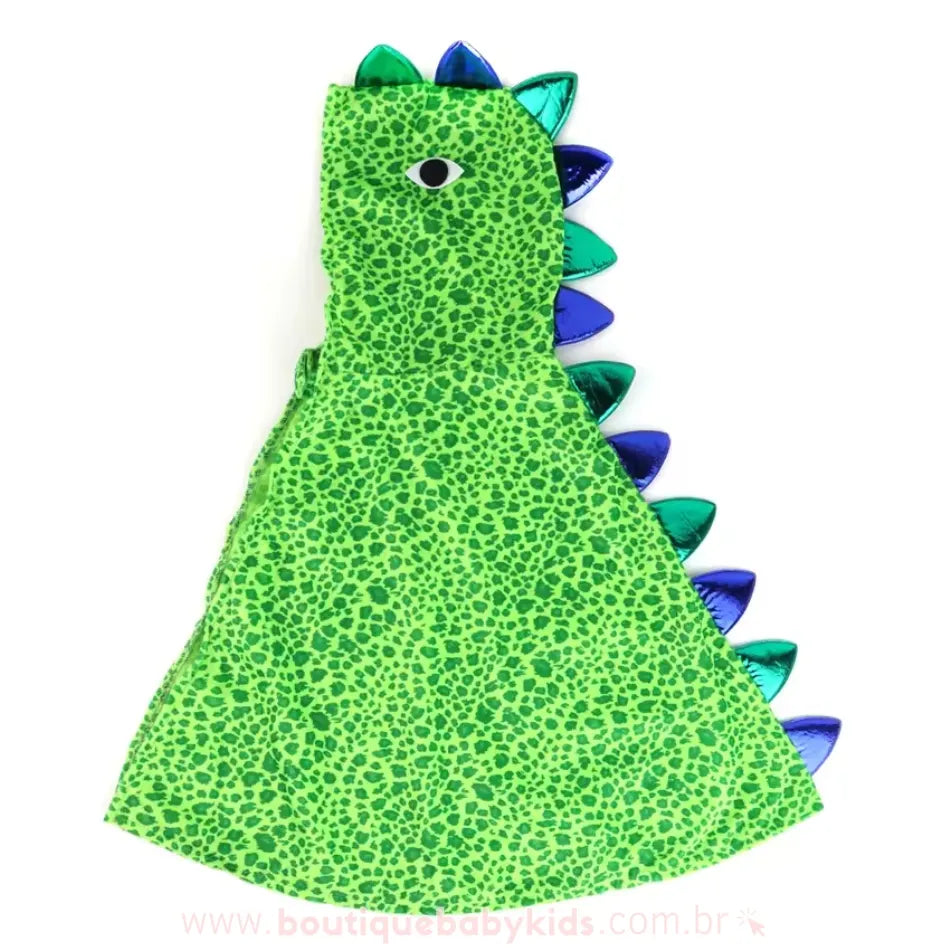 Capa Infantil Temática Fantasia Dinossauro Aventureiro Verde - Boutique Baby Kids