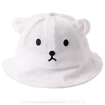 Chapéu de Praia Bebê Ursinho Aconchego Proteção Solar Branco - Boutique Baby Kids