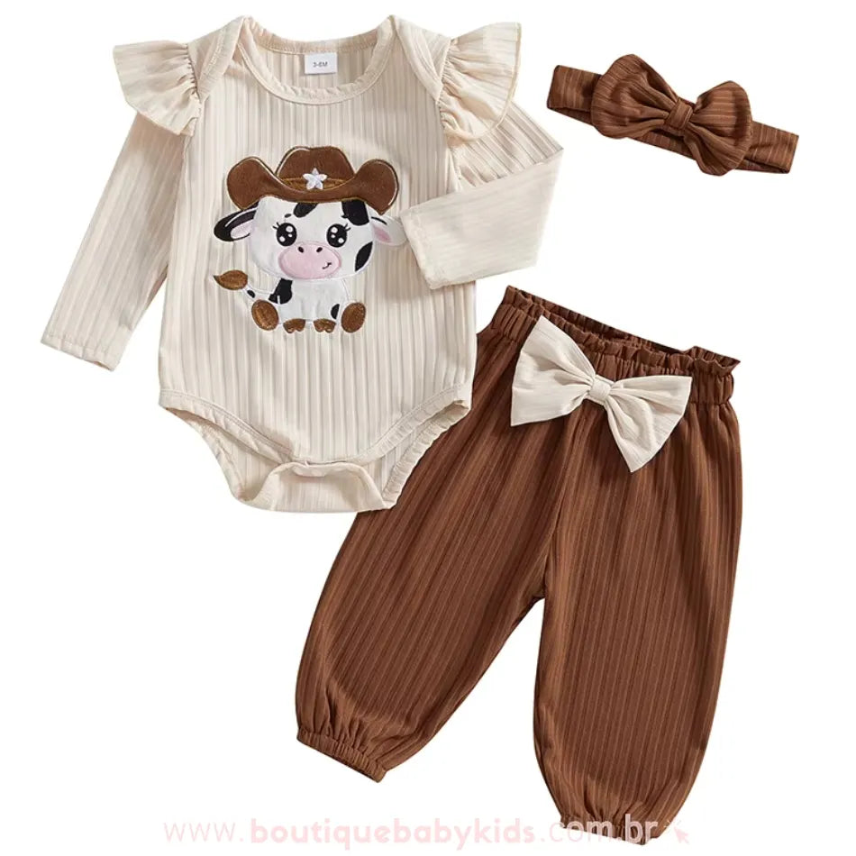 Conjunto Bebê Temático Vaquinha do Rancho - Boutique Baby Kids