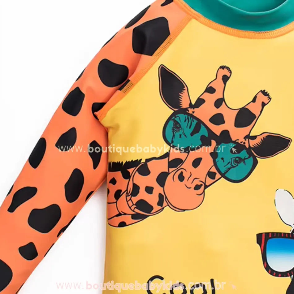 Conjunto de Praia Infantil Safari Divertido com Touca