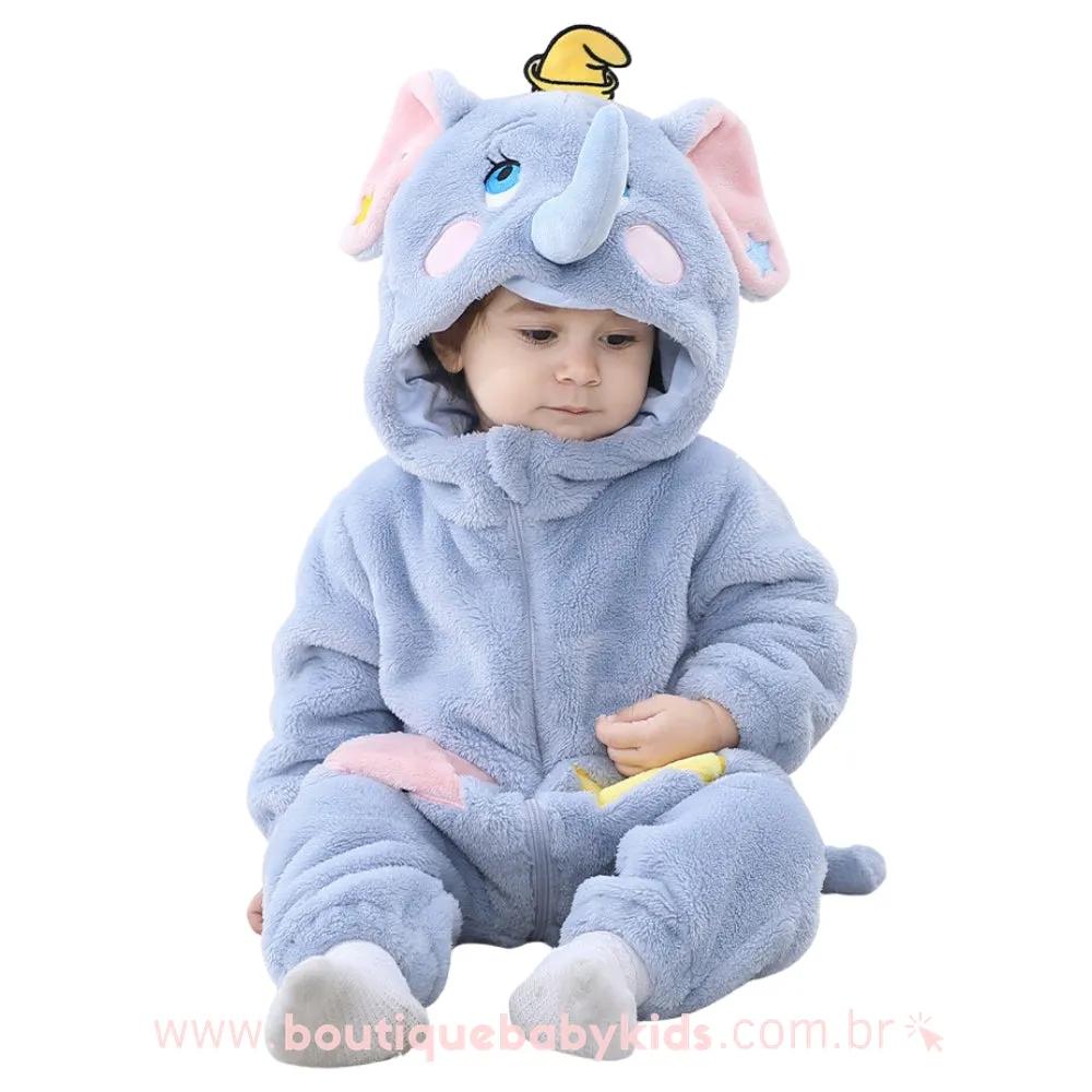 Macacão Bebê Fantasia Disney Elefante Dumbo - Boutique Baby Kids