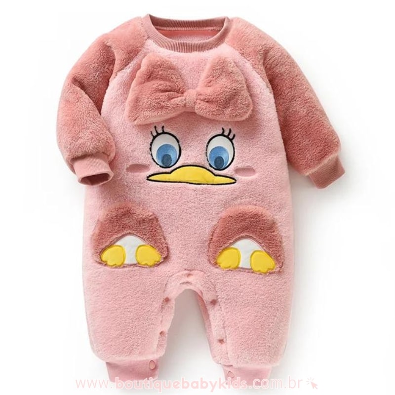 Macacão Bebê Peluciado Disney Margarida Rosa - Boutique Baby Kids