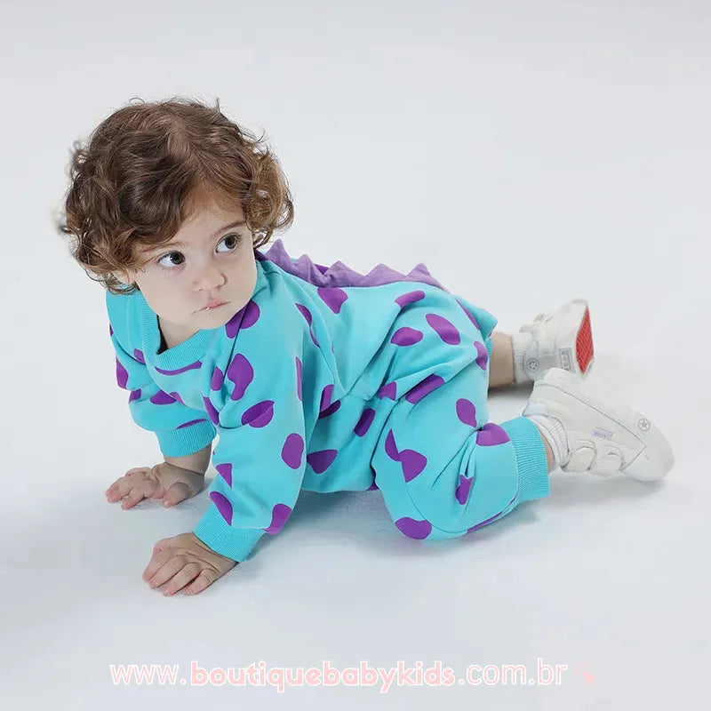 Macacão Bebê Fantasia Sulley Monstros S.A - Boutique Baby Kids