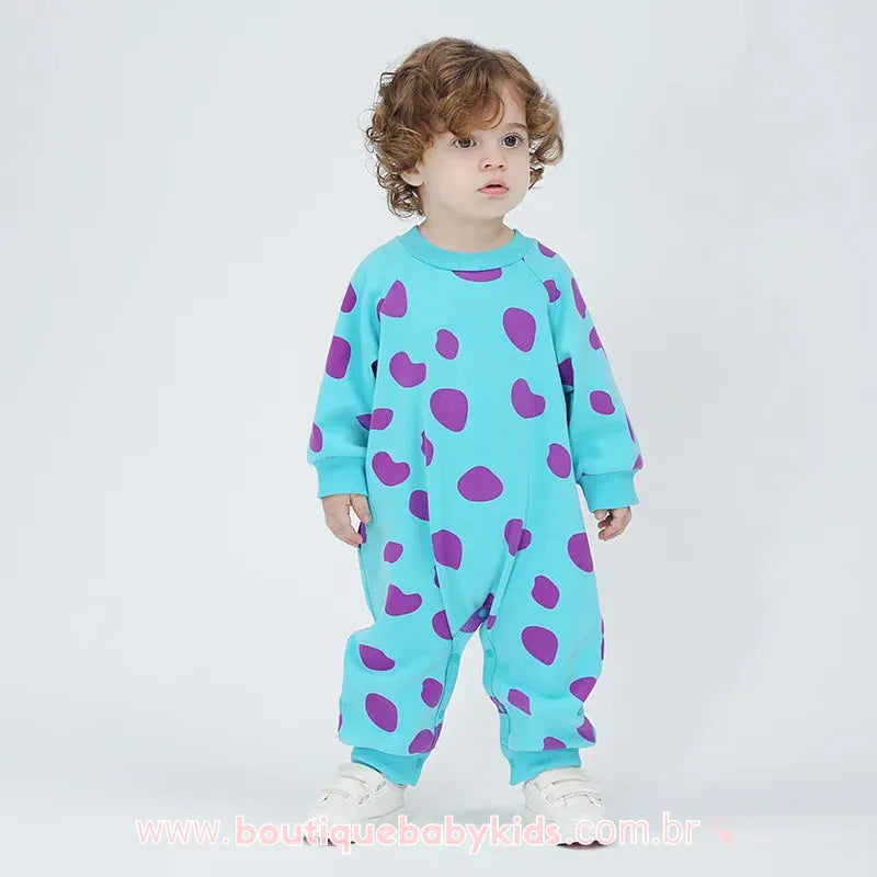 Macacão Bebê Fantasia Sulley Monstros S.A - Boutique Baby Kids