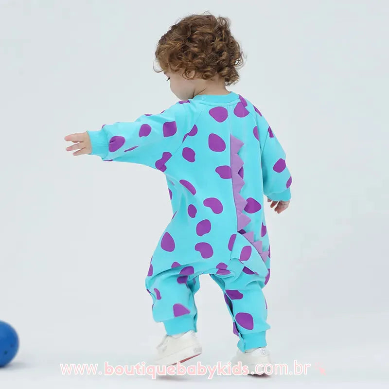 Macacão Bebê Fantasia Sulley Monstros S.A - Boutique Baby Kids