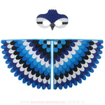Kit Fantasia Infantil Temática Pássaro Arco-Íris Azul Carnaval - Boutique Baby Kids