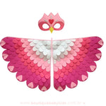Kit Fantasia Infantil Temática Pássaro Arco-Íris Rosa Carnaval - Boutique Baby Kids