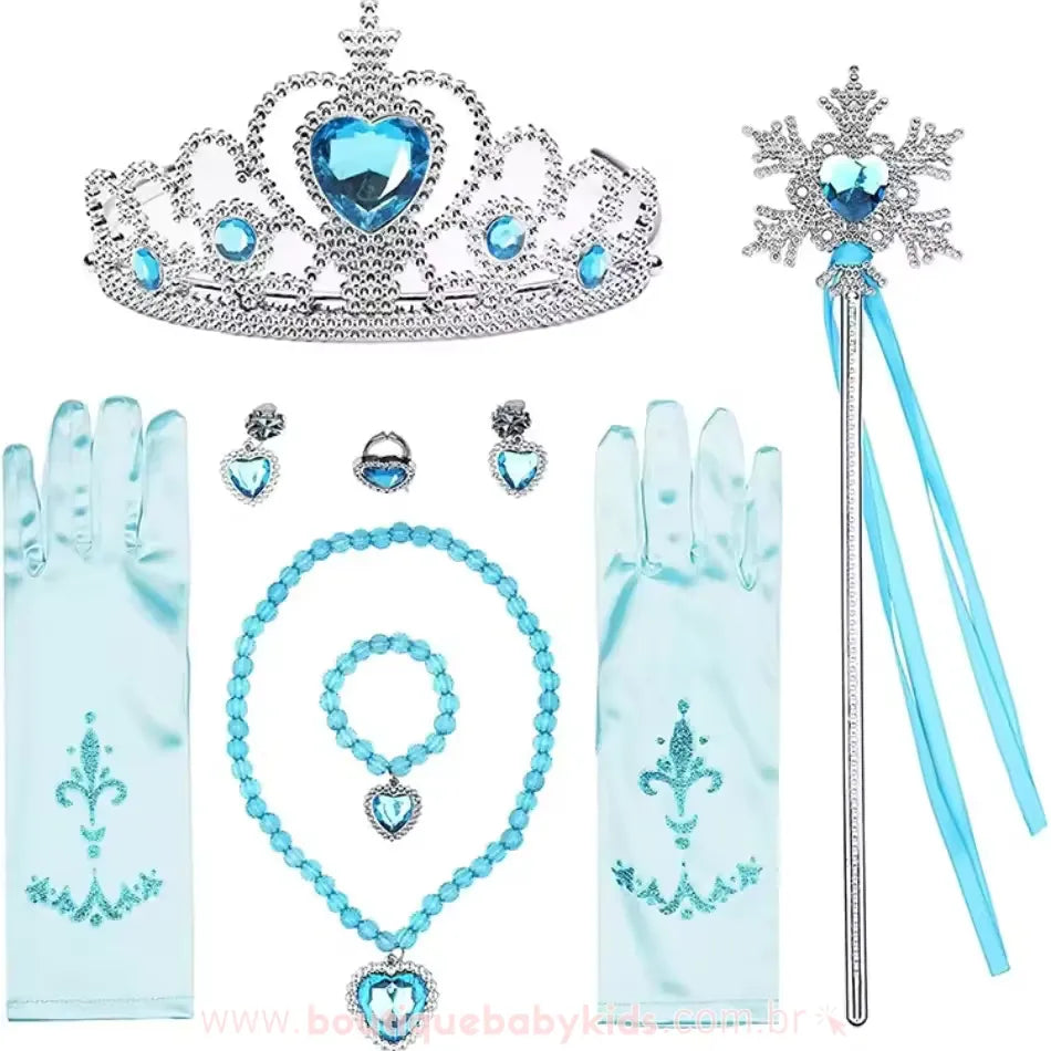Kit de Acessórios Frozen Princesa Elsa - Boutique Baby Kids
