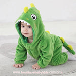 Macacão Bebê Fantasia Bichinho Dinossauro Verde - Boutique Baby Kids 
