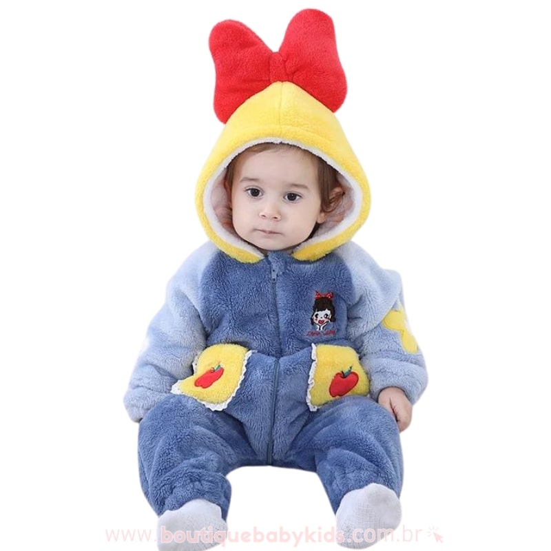 Macacão Bebê Fantasia Branca de Neve - Boutique Baby Kids 