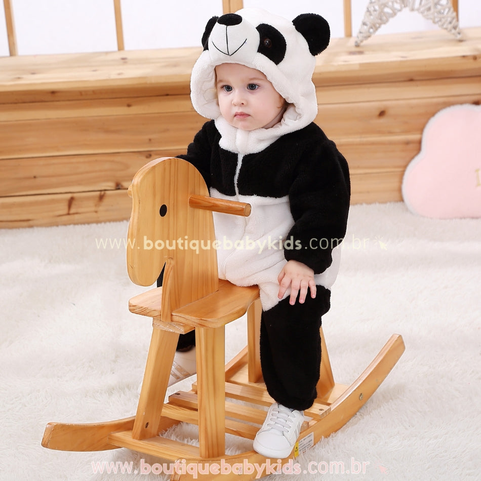 Macacão Bebê Fantasia Ursinho Panda - Boutique Baby Kids