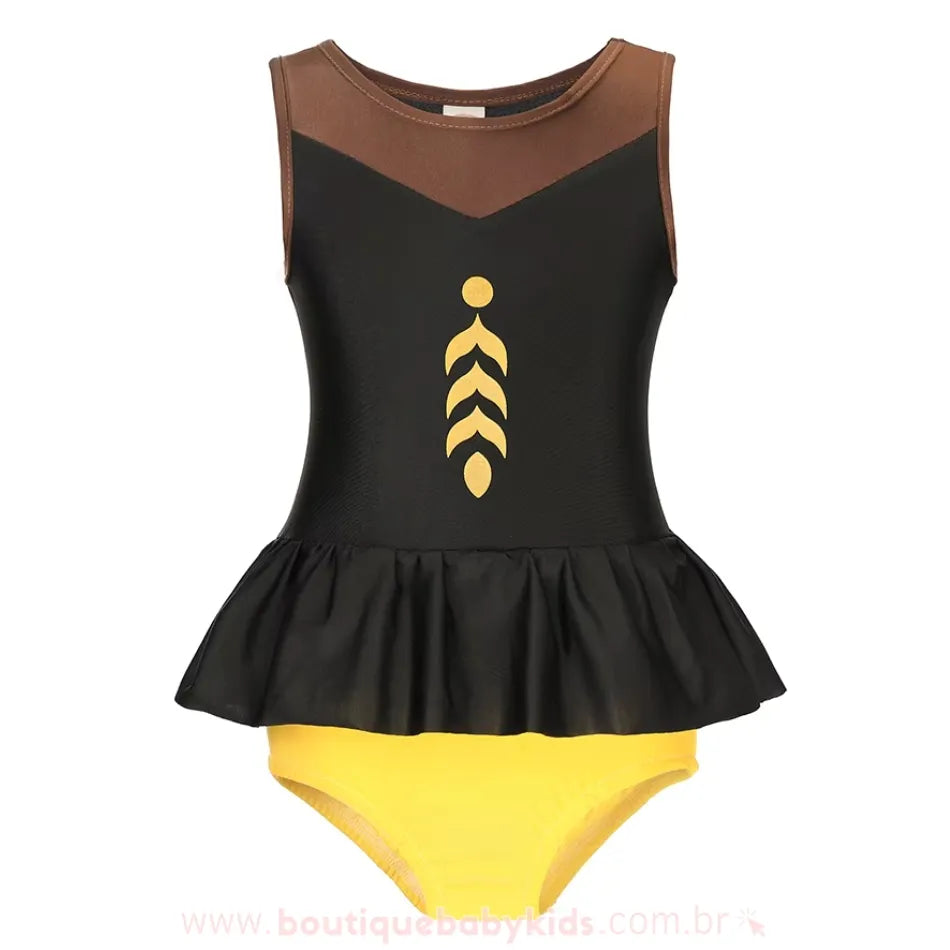 Maiô Infantil Disney Frozen Princesa Anna - Boutique Baby Kids