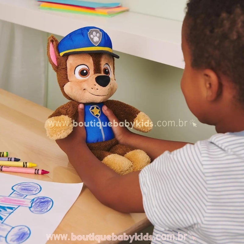 Pelúcia Personagens Patrulha Canina Chase 30 cm - Boutique Baby Kids 