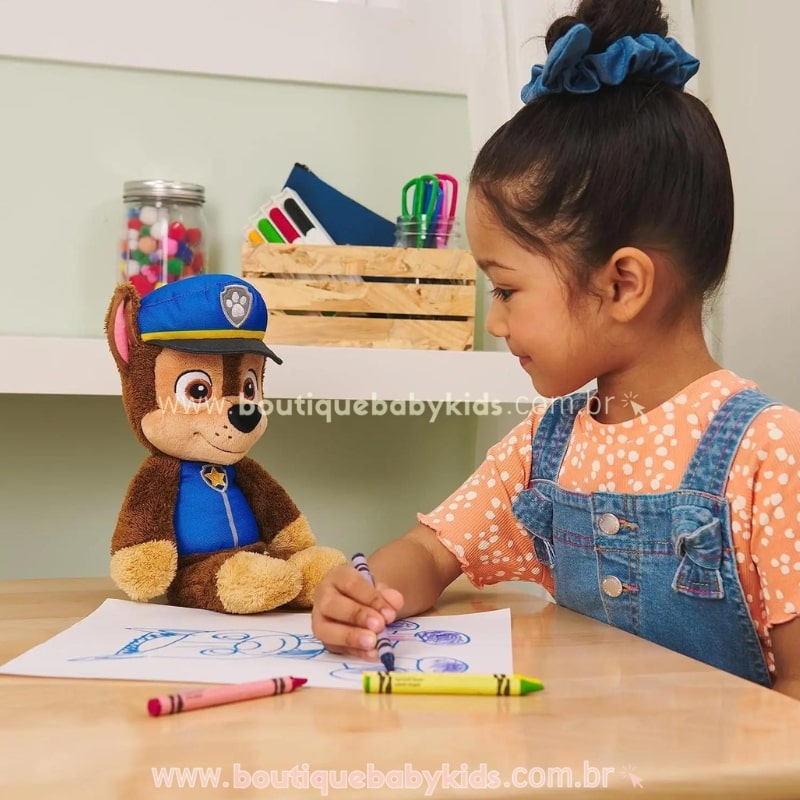 Pelúcia Personagens Patrulha Canina Chase 30 cm - Boutique Baby Kids 