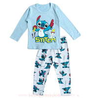 Pijama Infantil Longo Stitch Azul - Boutique Baby Kids