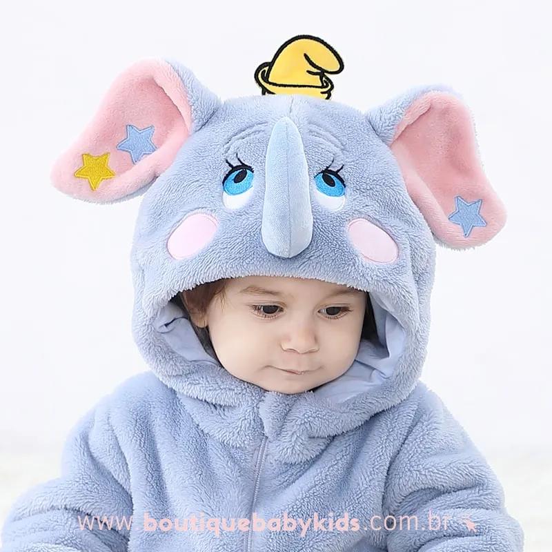 Macacão Bebê Fantasia Disney Elefante Dumbo - Boutique Baby Kids