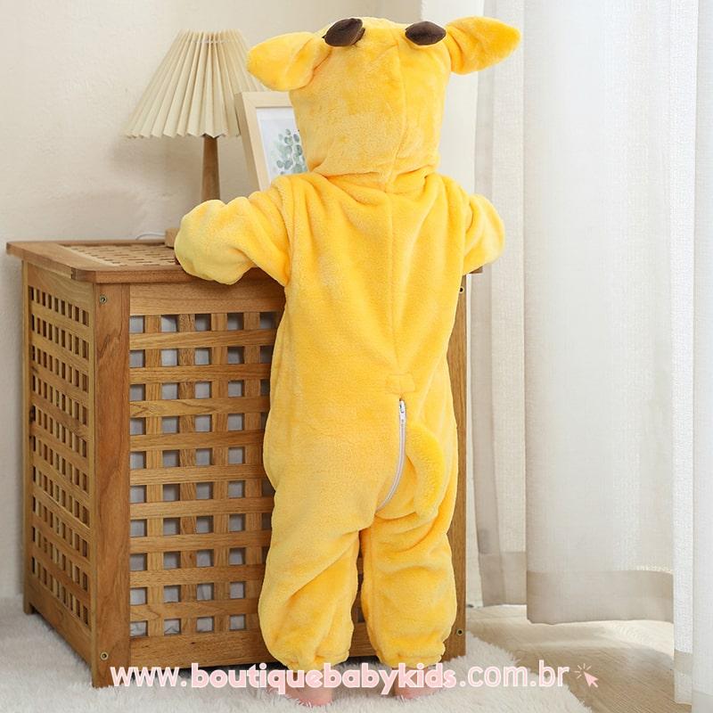 Macacão Bebê Fantasia Girafinha