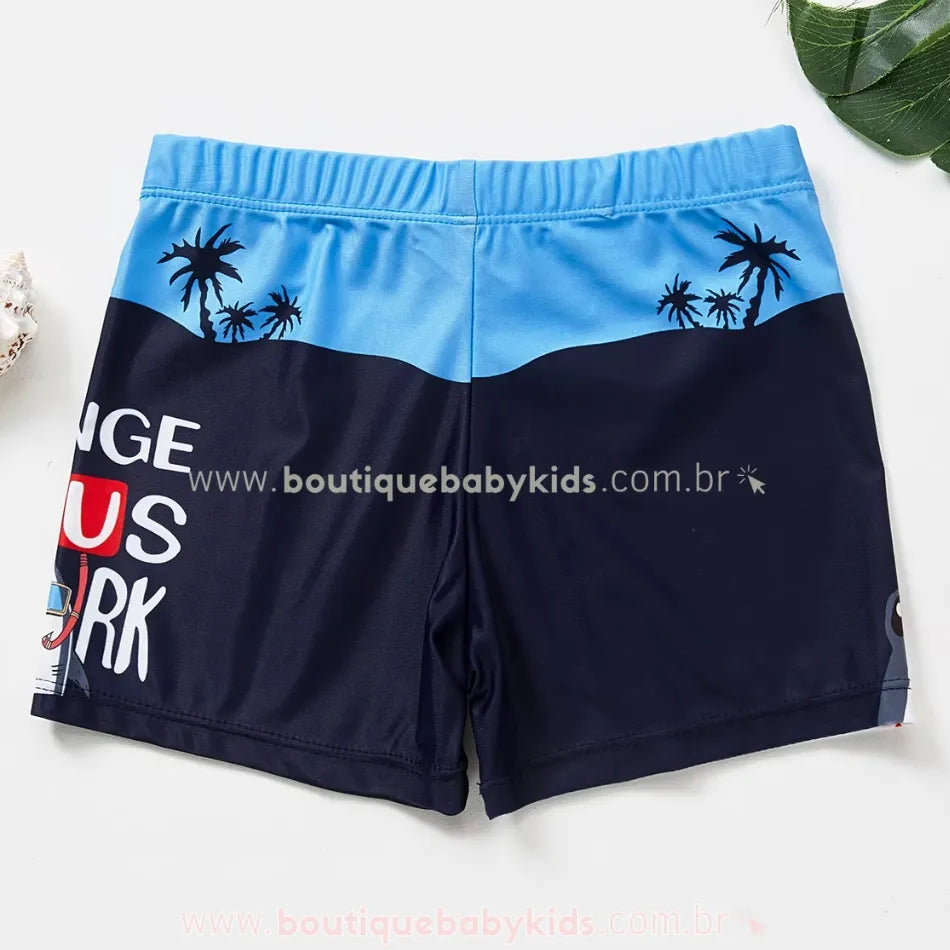 Sunga Infantil Boxer Tubarão Splash - Boutique Baby Kids