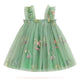 Vestido Bebê Bordado Flores Tule - Boutique Baby Kids #verde