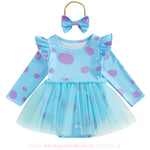 Vestido Bebê Fantasia Sulley Monstros S.A com Faixa - Boutique Baby Kids