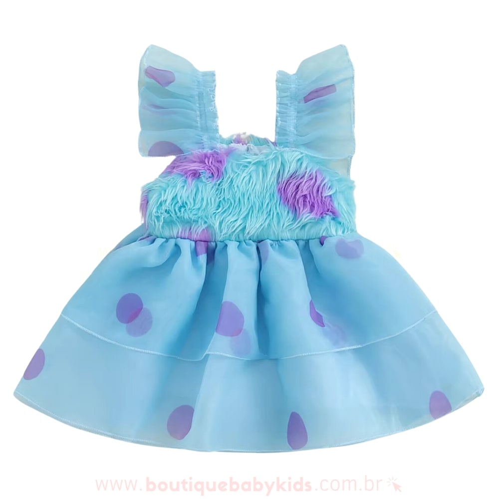 Vestido Bebê Fantasia Sulley Monstros S.A - Boutique Baby Kids