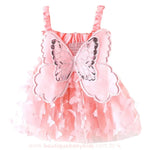 Vestido Bebê Tule Borboleta com Asinhas Rosa - Boutique Baby Kids 