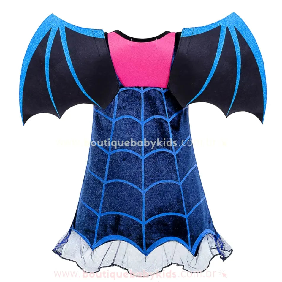 Vestido Infantil Fantasia Vampirina com Asas