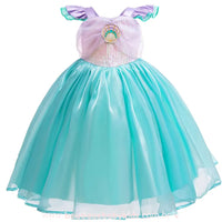 Vestido Infantil Fantasia Princesa Pequena Sereia Ariel Encantada - Boutique Baby Kids