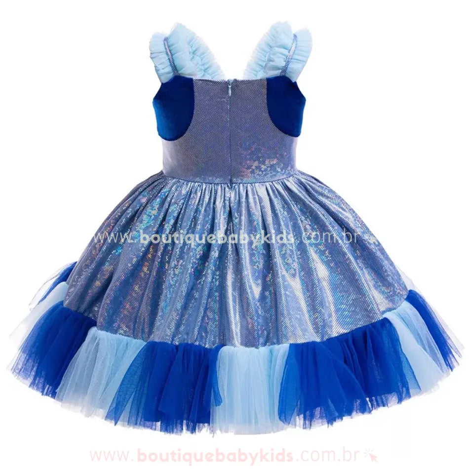 Vestido Infantil Temático Cachorrinha Bluey