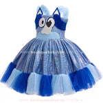 Vestido Infantil Temático Fantasia Cachorrinha Bluey Azul - Boutique Baby Kids