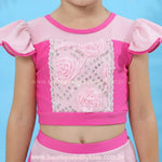 Close Up do Biquíni Infantil Disney Princesa Aurora Rosa