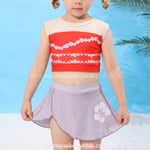 Close up do Biquíni Infantil Disney Princesa Moana Laranja - Boutique Baby Kids
