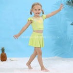 Biquíni Infantil Princesa Tiana Verde com Saia e Babados Verde - Boutique Baby Kids